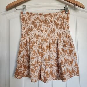 Rip Curl Surf Palms Sand Elastic Tiered Skirt Small